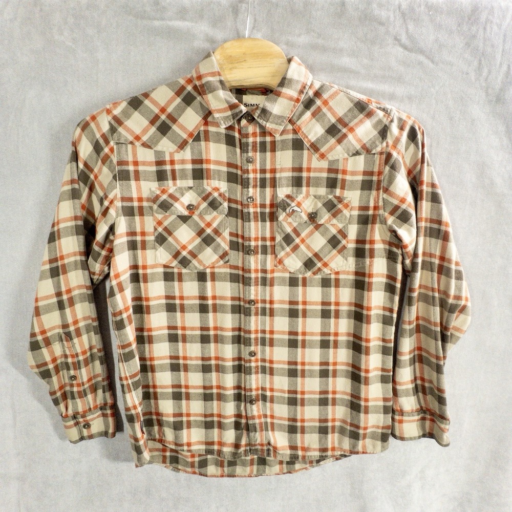 Simms Drifter Flannel Button Front Mens Large Fishing Outdoors Gorpcore